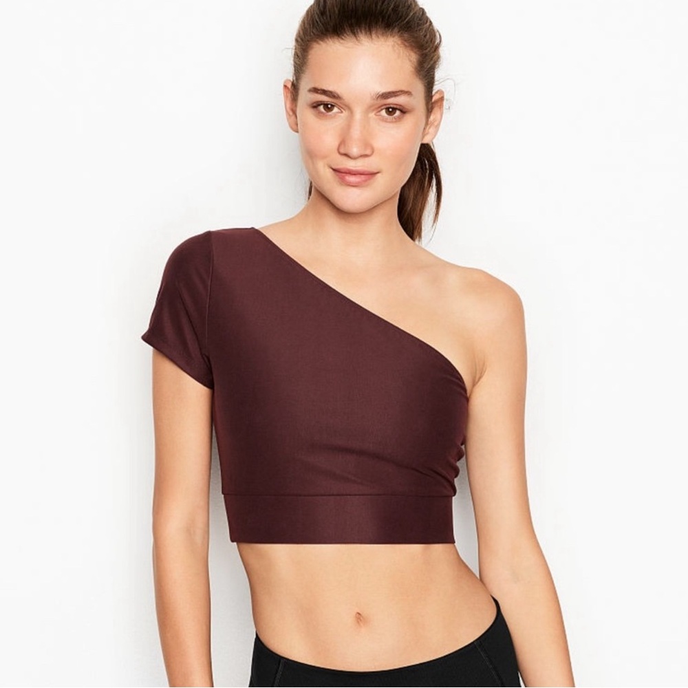 NWOT Victoria Secret Sport one should crop top Burgundy  XS